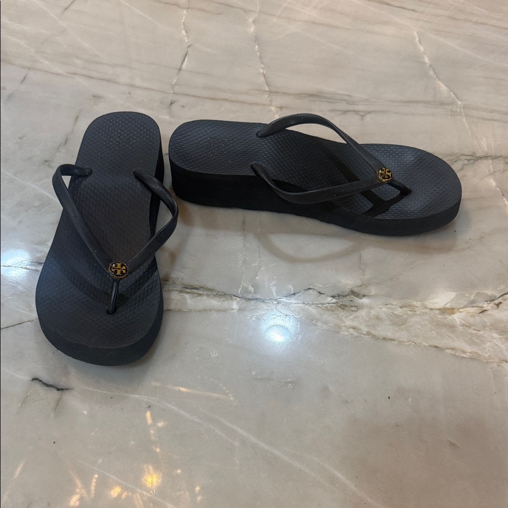Tory Burch Black Flip Flops